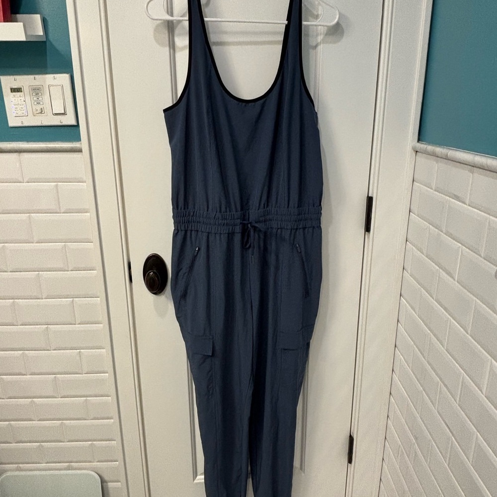 Athleta Blue Sleeveless Jumpsuit